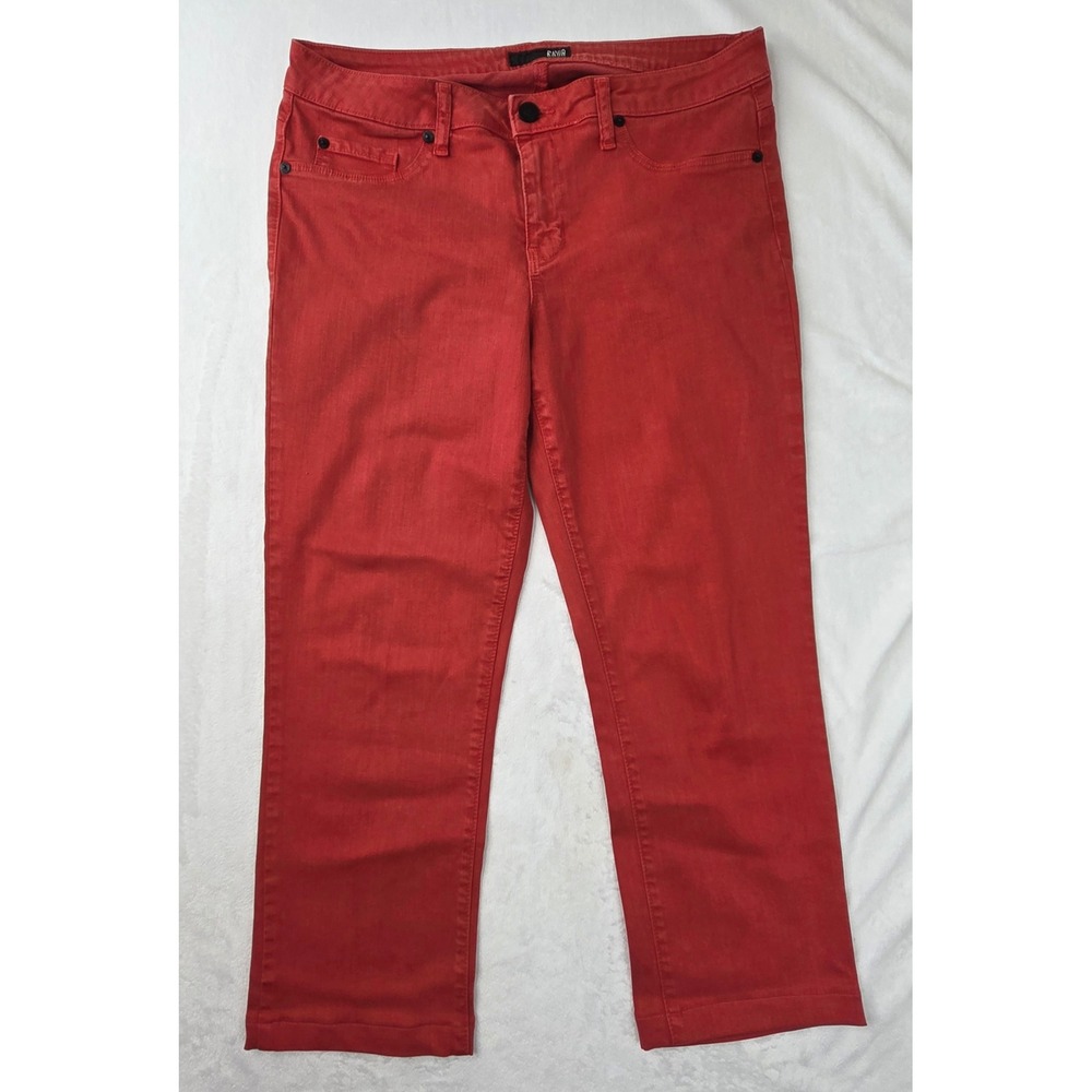 David Kahn Jeans Women 31 Russet Nikki Straight Leg Russet Red Denim Excellent